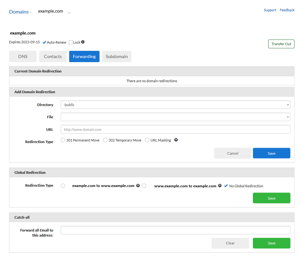 Domain Forwarding